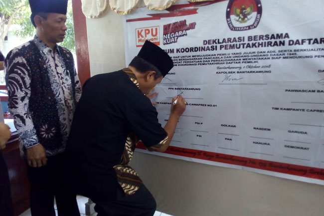 PPK Deklarasi Bersama Forum Koordinasi Pemuktahiran Daftar Pemilih