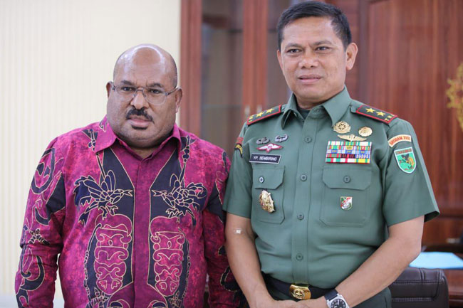 Panglima Kodam XVII Cenderawasih Kunjungi Gubernur Papua