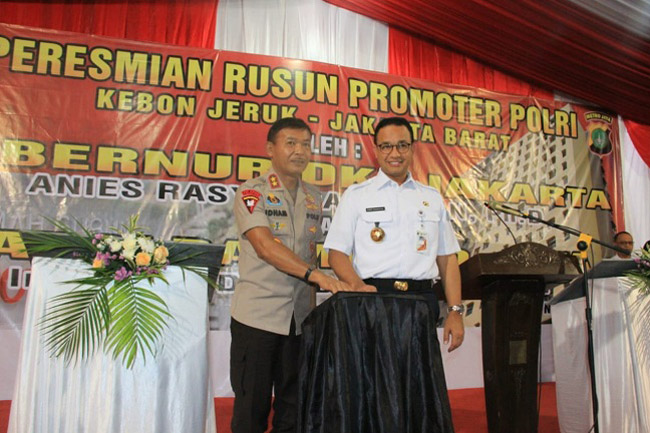Gubernur DKI Jakarta dan Kapolda Metro Jaya Resmikan Rusun Promoter