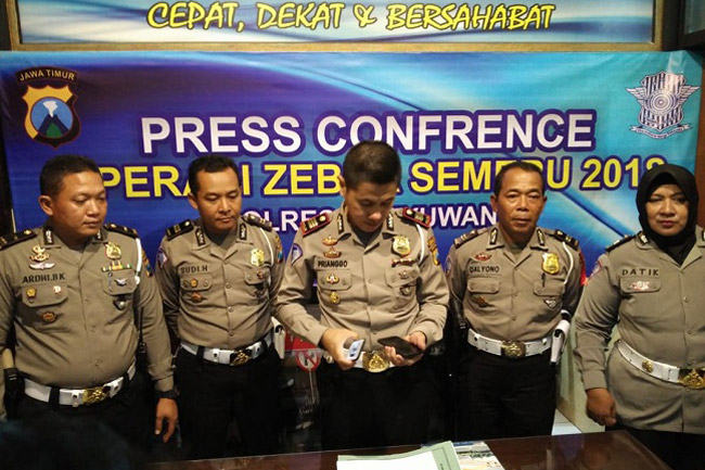 Tilang Operasi Zebra Semeru Polres Banyuwangi Tahun 2018 Menurun