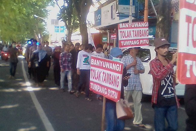 Tambang Emas Tumpang Pitu di Buka, Banyuwangi Unjuk Rasa