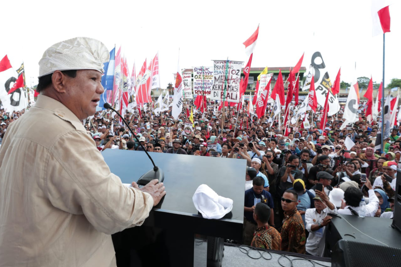 Prabowo Minta Pendukungnya Memiliki Sikap Kesatria Seperti Pandawa