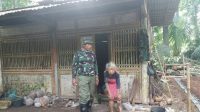 Babinsa Koramil 07 Kecobong Bantu Bangun Rumah Mbah Sutinah