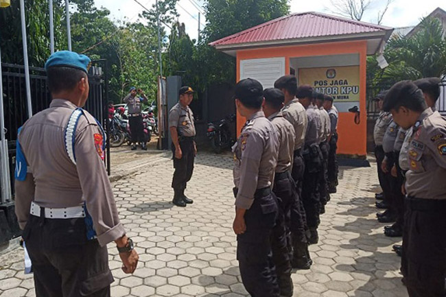Polres Muna Siap Amankan Pelaksanaan Pleno KPU Sampai Selesai