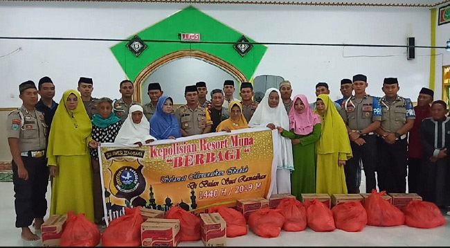 Foto Propam Polres Muna Safari Ramadhan ke Masjid Nurul Bahri Wamponiki