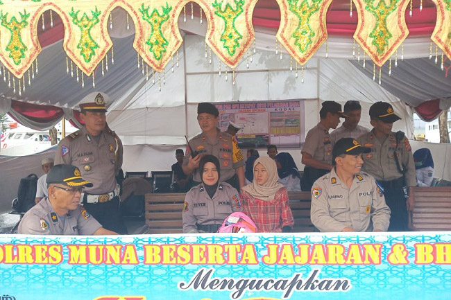 Inspektorat Polda Sultra Tinjau Posko Terpadu di Muna