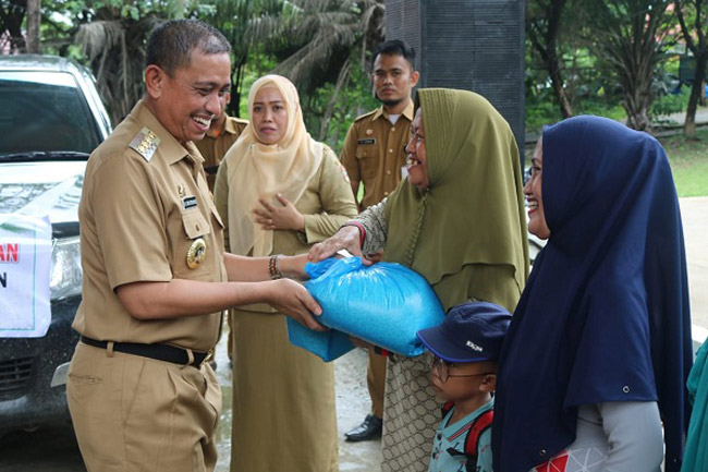Halal Bihalal Kabupaten Wajo Disertai Penyerahan Bantuan Korban Banjir
