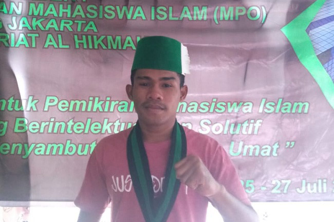 Jasri salah satu panitia Latihan Kader 1 HMI MPO cabang Jakarta