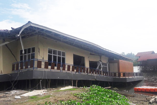 Belum Setahun Dibangun, Kantor Satpol Air Polres Raja Ampat Ambruk