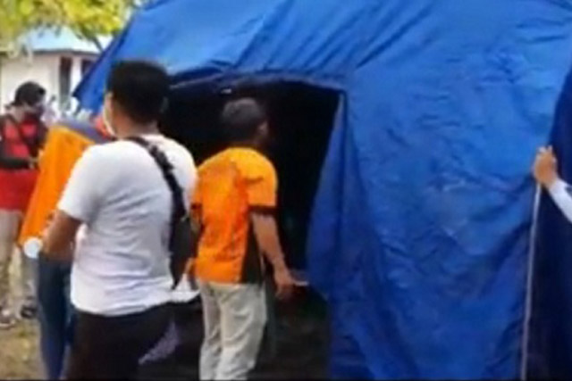 TRC BPBD Muna Dirikan 2 Tenda Posko di Desa Marobo