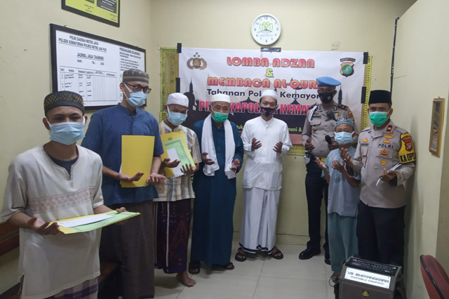 Polsek Kemayoran Gelar Lomba Adzan dan Baca Al-Quran Untuk Tahanan