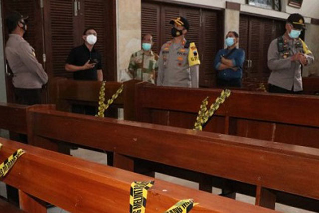 Kapolres Kebumen Kunjungi Sejumlah Gereja di Gombong