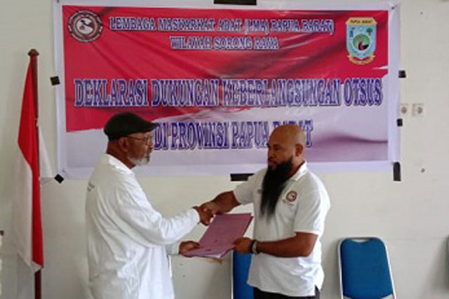 LMA Se Sorong Raya Deklarasi Dukung Otsus Jilid II
