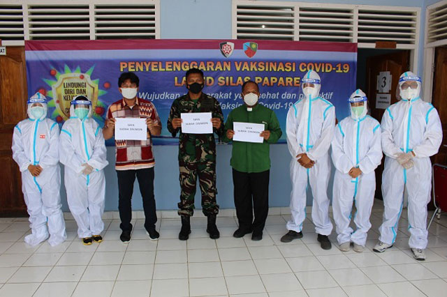 Danlanud Silas Papare Tinjau Serbuan Vaksinasi TNI