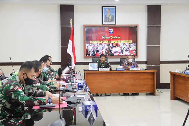 XII Tanjungpura Pimpin Rapat Evaluasi Penanganan Covid-19 di Perbatasan