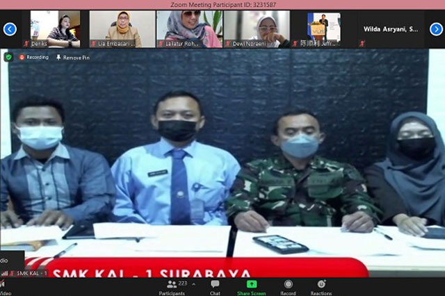 SMK KAL 1 Surabaya Ikuti Webinar Kelogistikan 3 Negara