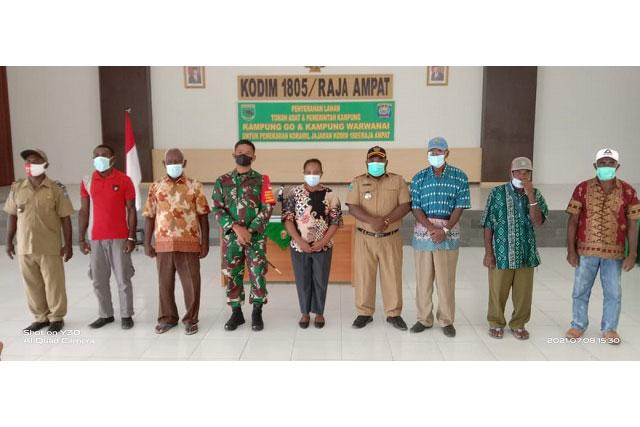 Warga Kampung Goo dan Kampung Warwanai Hibahkan Tanah Untuk Bangun Koramil