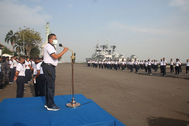 Koarmada II Gelar Apel Khusus Bagi Pama