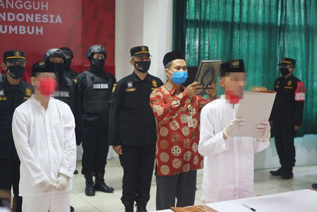 2 Narapidana Teroris Lapas Pasir Putih Nusakambangan Ikrar Setia NKRI