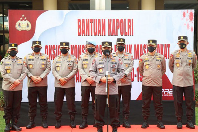 Kapolri Lepas Bantuan 1.000 Oksigen Konsentrator
