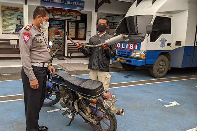 Knalpot Bising Jadi Sasaran Utama Razia Polres Kebumen