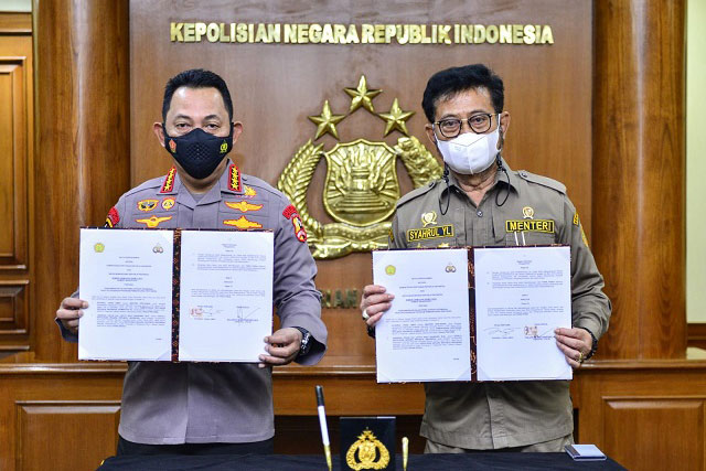 Polri MoU Dengan Kementan Terkait Pendampingan Program Ketahanan Pangan