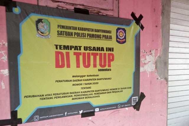 Toko Banyu Urip Banyuwangi Punya Ijin Jual Minuman Keras Tapi Ditutup Satpol PP?