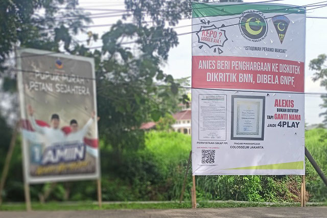 PP GPI Pasang Spanduk Karena Anies Baswedan Tak Istiqomah Perangi Maksiat