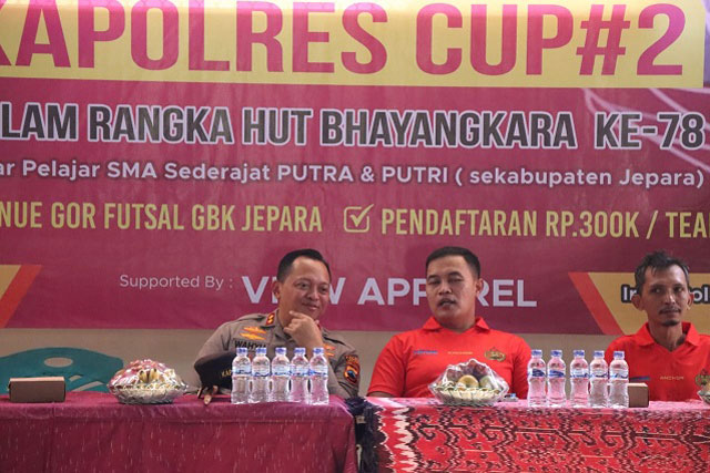 Kejuaraan Futsal Kapolres Cup 2024 di Jepara Digelar