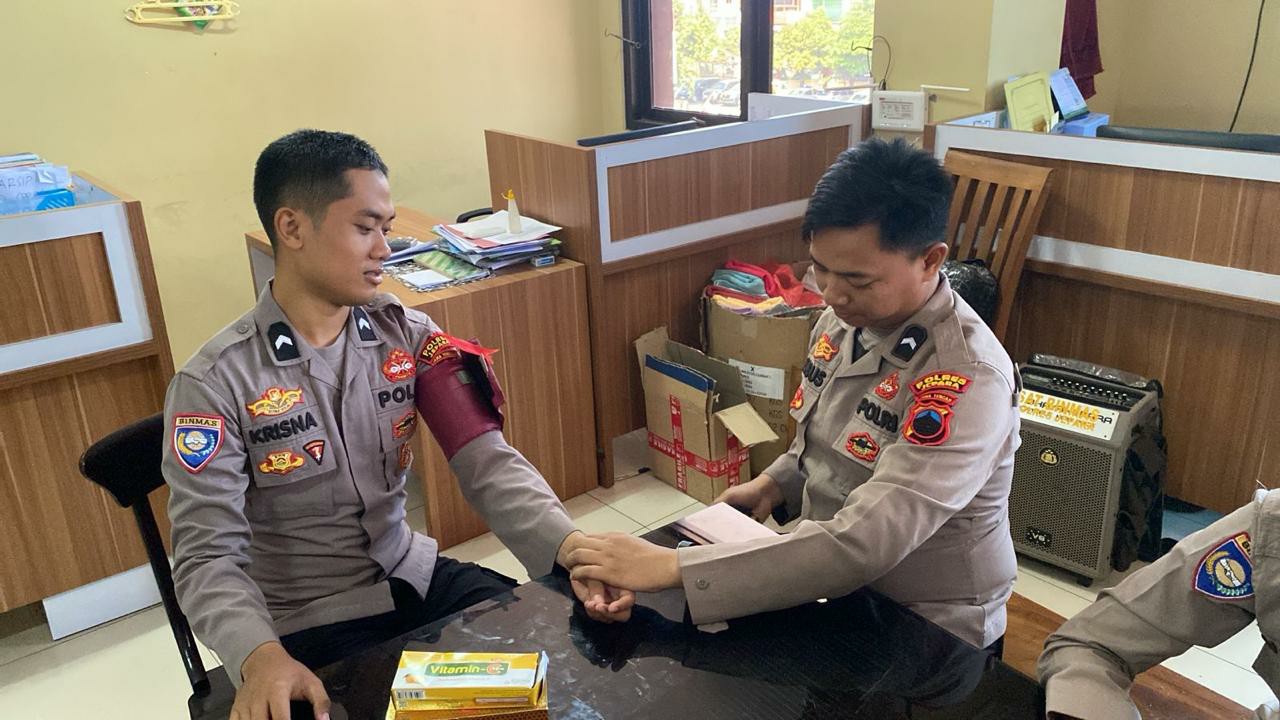 Personel OMP Candi Polres Jepara Jalani Pemeriksaan Kesehatan