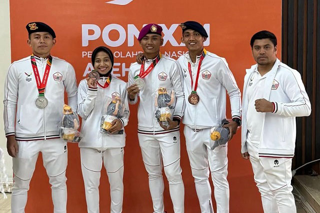 Muaythai DKI Jakarta Nomor Seni Muayboran Sumbang Perak di PON XXI