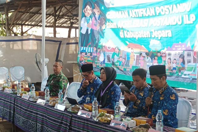Babinsa Batealit Hadiri Launching Posyandu Integrasi Layanan Primer