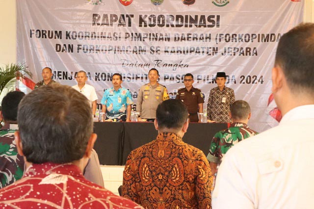 Pesan Kapolres Jepara Saat Rakor Jaga Kondusifitas Pasca Pilkada 2024