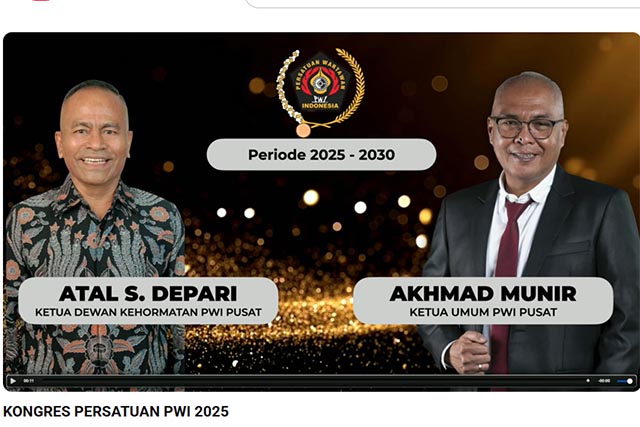 Akhmad Munir Terpilih Jadi Ketua Umum PWI Pusat 2025-2030