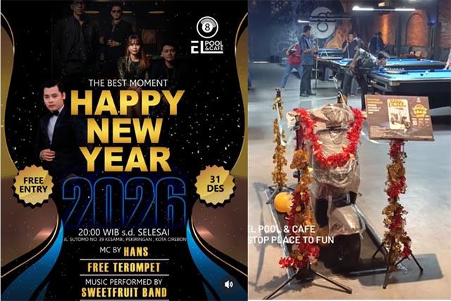 Elpool & Café Cirebon Siapkan Hadiah Istimewa di Malam Tahun Baru 2026